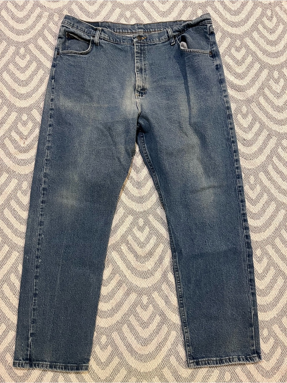 WRANGLER Men’s Regular Fit Blue Denim Jeans 40 | 97FXVMD
